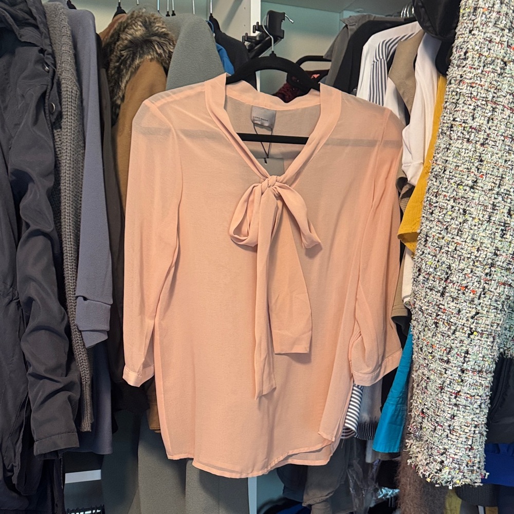 Vero Moda Soft Pink Tie-Front Blouse